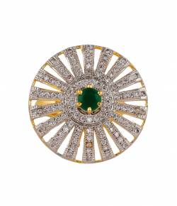 The Source of Brilliance Green CZ Ring