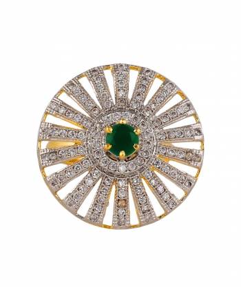 The Source of Brilliance Green CZ Ring