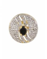 Buy Online  Earring Jewelry Gold-Plated Black Stone Floral Work Earrings RAE1410  RAE1410