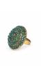 Green Crystal Cocktail Ring for Women