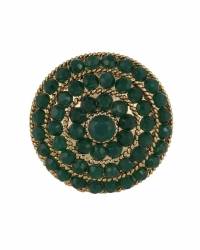 Buy Online Crunchy Fashion Earring Jewelry Western Green Floral Drop Earrings CFE1621 Jewellery CFE1621