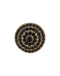Buy Online Crunchy Fashion Earring Jewelry Black Beauty Studded Ring Jewellery CFR0269