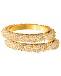 Buy Online Crunchy Fashion Earring Jewelry Crunchy Fashion Gold-Plated Contemporary Cubic Kada Style Bracelet CFB0472 Cuff Bracelets CFB0472