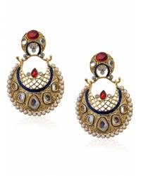 Buy Online Crunchy Fashion Earring Jewelry White-Red Beaded Evil Eye Stud Earrings for Women & Girls Drops & Danglers CFE2019