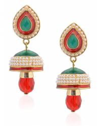 Buy Online Crunchy Fashion Earring Jewelry Pink-Yellow Blossom set with Tikka Jewellery CFS0453