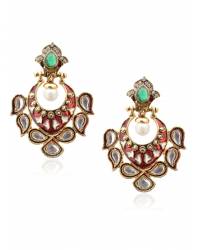 Buy Online Royal Bling Earring Jewelry Pool Of Glowing Pearls Traditional Jhumki Jewellery RBE0062