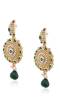 Emerald Paisley Circlet Golden Earring