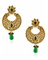 Buy Online Royal Bling Earring Jewelry Gold-Plated Kundan Stone Studded Blue Meenakari Jewellery Set RAS0443 Jewellery RAS0443