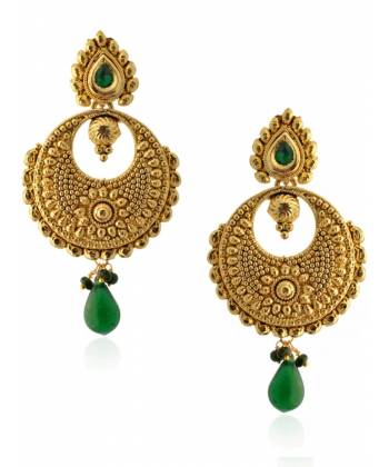 Bottle Green Dainty Drop Earrings