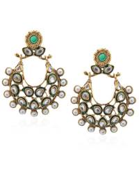 Buy Online Crunchy Fashion Earring Jewelry Green & Aqua Blue Drop Earrings Jewellery CMB0106