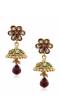 Floweret posy crimson jhumka