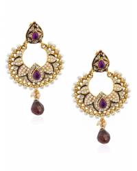Buy Online Crunchy Fashion Earring Jewelry Glowing Leaflet Embellish Lavender Earrings Jewellery RAE0100