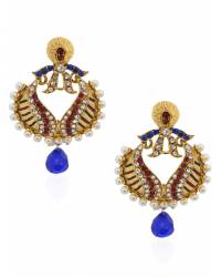 Buy Online Crunchy Fashion Earring Jewelry Brown Stone Crystal Metal Drop Earring Jewellery CFE0851