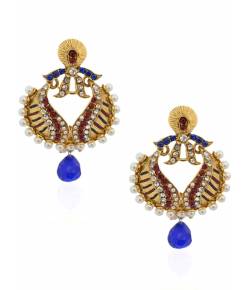 Pearling Royal Blue Beauteous Earrings 