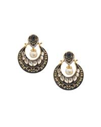 Buy Online Royal Bling Earring Jewelry AD Black Drop Earrings Jewellery CFE0184
