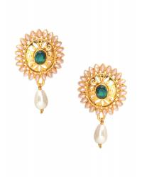 Buy Online Royal Bling Earring Jewelry Flaunting Peacock Emerald Pendant Set Jewellery RAS0070