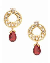 Buy Online Crunchy Fashion Earring Jewelry Squarish Crown Hot Red Earrings  Jewellery CFE0546