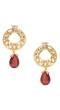 Alluring Circlet Marsala Drop Earrings 