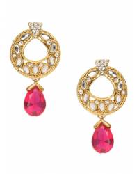 Buy Online Royal Bling Earring Jewelry Fresh Maroon Allure Leafy Jewel Set Jewellery RAS0022