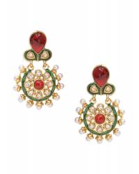 Buy Online Royal Bling Earring Jewelry Red emboss hearty Earrings Jewellery RAE0068