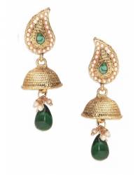 Buy Online Royal Bling Earring Jewelry Pool Of Glowing Pearly 3 Tier Traditional Jhumki Jewellery RBE0049
