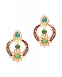 Buy Online Royal Bling Earring Jewelry Opulent Paisley Maroon Blue Earrings Jewellery RAE0107