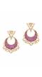 Royal Bling Purple Mughal Moon Earrings for Girls