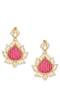 Royal Bling Pink Lotus Affair Earrings for Women