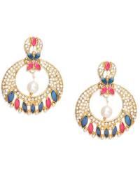 Buy Online Royal Bling Earring Jewelry Elfin Salmon Studded Pendant Set Jewellery RAS0010