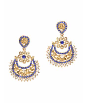 Royal Bling Baroque Florid Embellished Royal Earrings for women