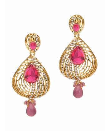 Royal Bling Fuchsia Gorgeous Alluring Earrings  for women