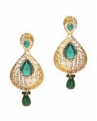 Buy Online Royal Bling Earring Jewelry Feather Frill Olive Earrings Jewellery RAE0074