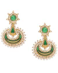 Buy Online Crunchy Fashion Earring Jewelry Pearling Green Beauteous Earrings  Jewellery RAE0053