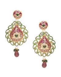 Buy Online Crunchy Fashion Earring Jewelry Crystal Embellished Silver Flowers Earrings Jewellery CFE0771