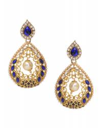 Buy Online Crunchy Fashion Earring Jewelry Crunchy Fashion Floral Golden Studd Earrings CFE0779 Jewellery CFE0779