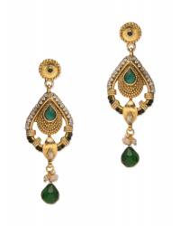 Buy Online Crunchy Fashion Earring Jewelry Bold Floral Chandelier Silver Hanging Jhumka Earrings Jewellery CFE1422