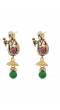 Elegant Red Green Peacock Earrings