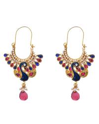 Buy Online Crunchy Fashion Earring Jewelry Peach Crystal Drop Metal Drops Jewellery CFE0838