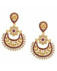 Buy Online Crunchy Fashion Earring Jewelry Gold-Platec Traditional Round Shape Earrings RAE0239 Jewellery RAE0239