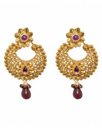 Buy Online Crunchy Fashion Earring Jewelry Afghani Red Earrings Metal Drops Jewellery CFE0793
