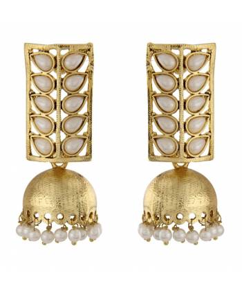 Leafy Pearl Glorious Jhumka