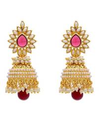 Buy Online Crunchy Fashion Earring Jewelry Metal Pink Crystal Drop Earrings Jewellery CFE0670