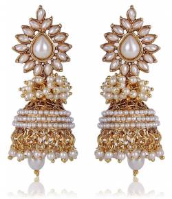 Blooming Pearly Glorious Glamour Jhumka
