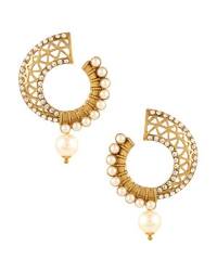 Buy Online Royal Bling Earring Jewelry Glittering Pearl Traditional Aqua Jhumki for Girls Jewellery RBE0054