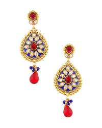 Buy Online Royal Bling Earring Jewelry Five AD Row Green Drop Earrings Jewellery CFE0319