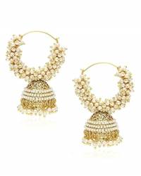 Buy Online Royal Bling Earring Jewelry Royal Bling Metal Balls Pearl Hoop Jhumka Earrings Jewellery RAE0188