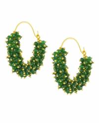 Buy Online Royal Bling Earring Jewelry Traditional Maroon Pearl Hoop Earrings Jewellery RAE0170