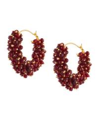 Buy Online Royal Bling Earring Jewelry Black Pearl Hoop Earrings Jewellery RAE0171