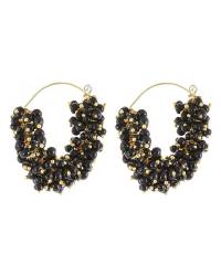 Buy Online Royal Bling Earring Jewelry Traditional Maroon Pearl Hoop Earrings Jewellery RAE0170