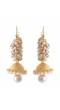 Gold Platted Pearl Drop Jhumka Earrings